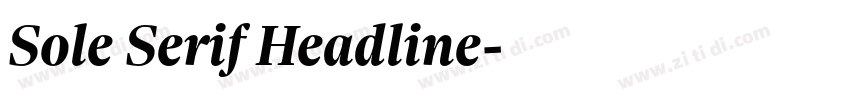 Sole Serif Headline字体转换